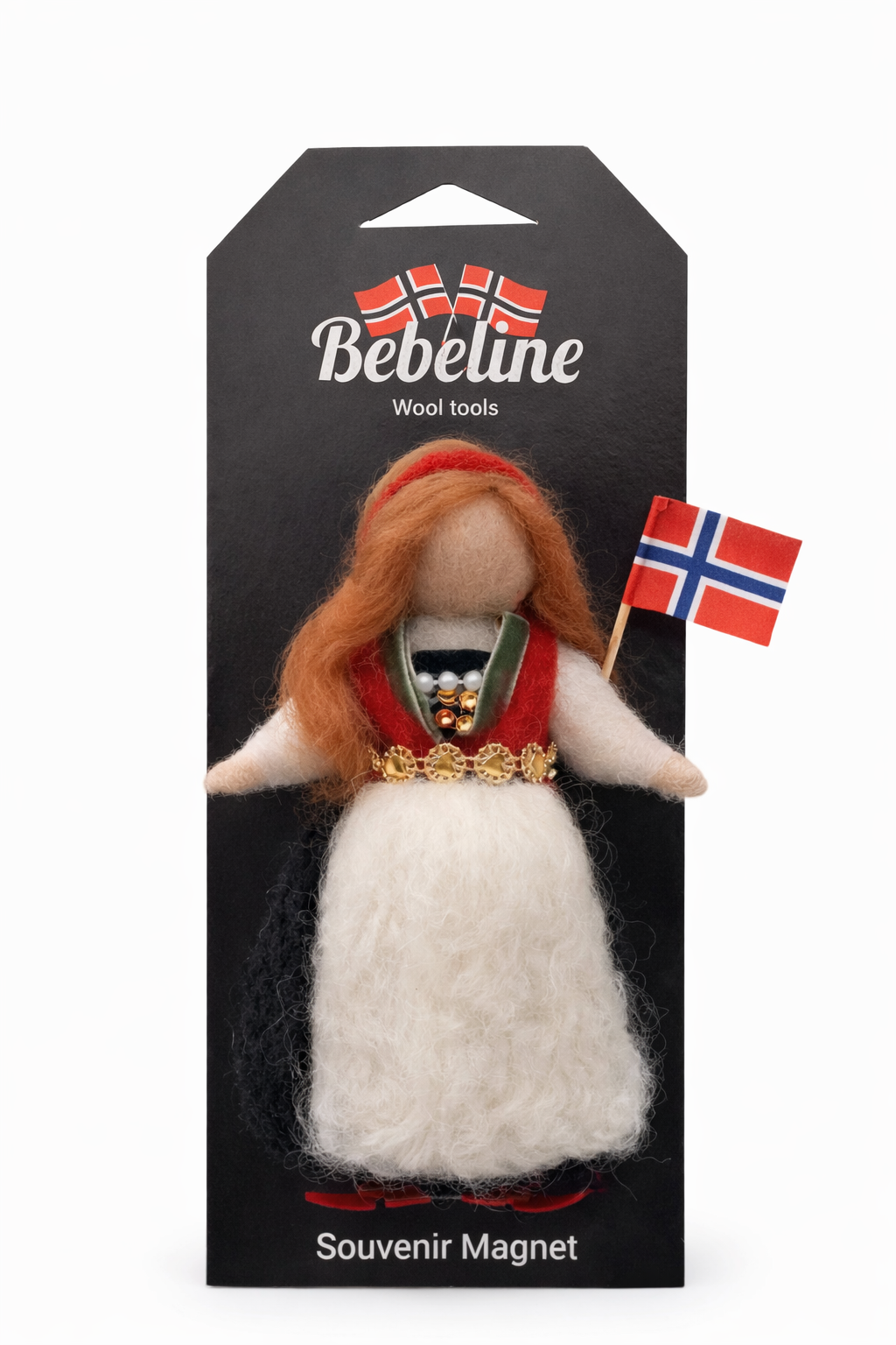 Bunad dukke magnet – håndlaget i Bergen  Hardanger inspirert