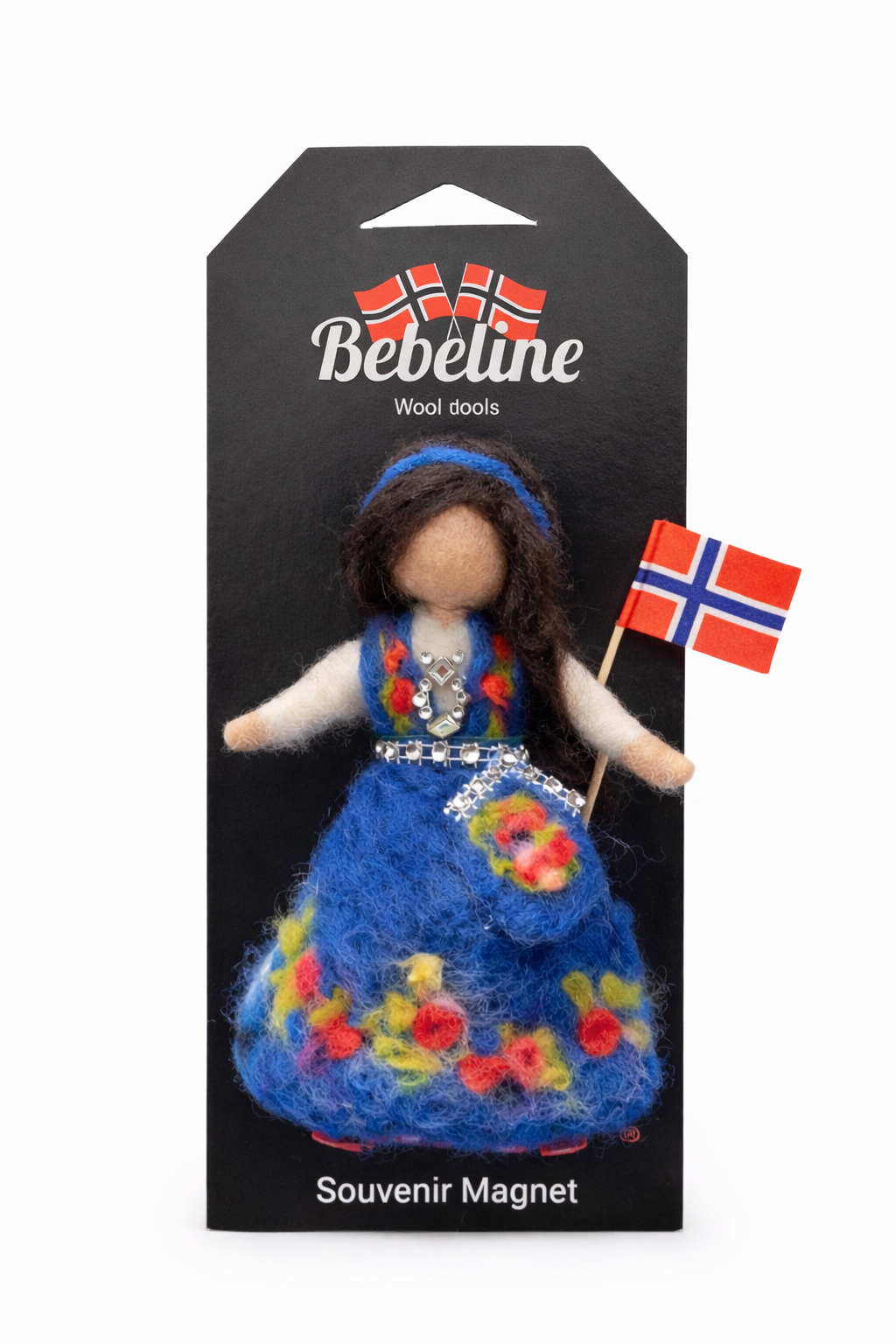 Bunad dukke magnet – håndlaget i Bergen  Klar blå bergen